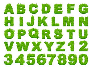 草地創(chuàng)意英文字母數字AI矢量設計素材 高清模板與應用指南